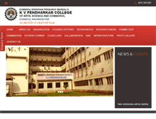 Tablet Screenshot of kvpendharkarcollege.org